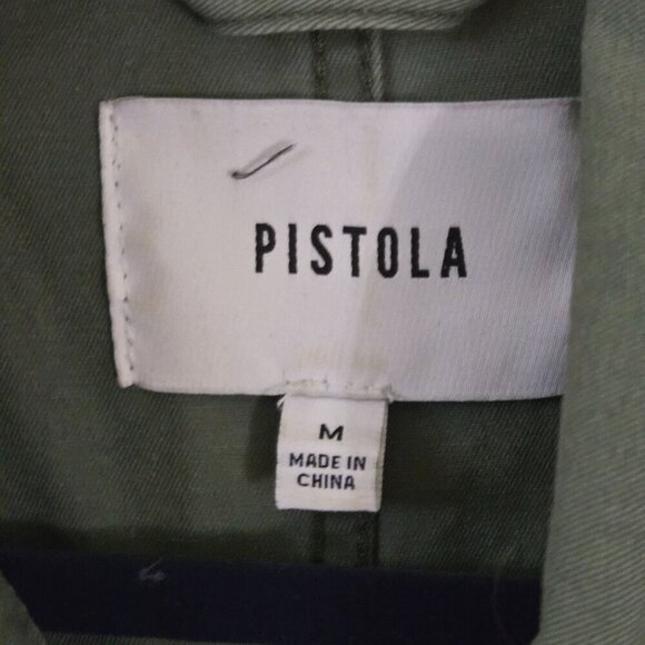 Pistola NWOT Grover Jumpsuit Colonel Green Cotton Snap Button Closure Size M - Picture 11 of 12